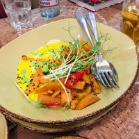 Smoked sweet potato at Cafe Imbir - Ginger in Kyiv