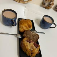 Selection of sweet treats at Full Bloom Café in Nice