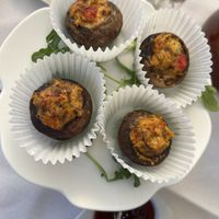 Stuffed mushrooms   at Tea List in Davis
