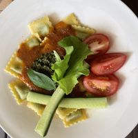Vegetarian ravioli   at Friðheimar in Selfoss