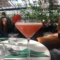 Strawberry mocktail at the Winebar and Bistro at Friðheimar in Selfoss