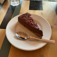 Vegan Chocolate & Raspberry Torte  at Merletto Lounge in High Wycombe