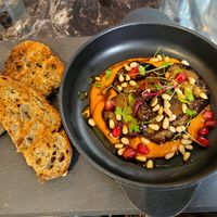 Grilled Aubergine at Tonnau Restaurant in Criccieth