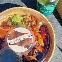 Burrito bowl & juice at Seaside Juicery in 