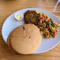 Breakfast platter with upgraded veggie patties. at Kerbey Lane Cafe - Northwest in Austin