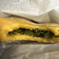 Vegetable pattie  at Food For Negus in Brooklyn