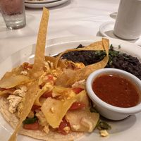 Migas. Absolutely delicious .  at Chocolate Maven Bakery and Cafe in Santa Fe