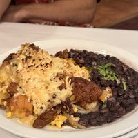 Vegan breakfast burrito in a bowl. So good?  at Chocolate Maven Bakery and Cafe in Santa Fe
