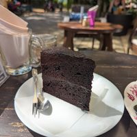 Vegan chocolate cake at Ball Cafe in Koh Mak