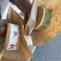 Sandwich icecream  at Musubi Sweets Factory  in Kyoto
