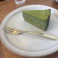 Matcha cake  at Musubi Sweets Factory  in Kyoto