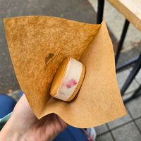 Strawberry ice Sandwich at Musubi Sweets Factory  in Kyoto