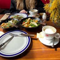 Fruit salad is the best! Coffee is good too  at Basturma in Gyumri