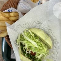 Cant see the patty but it is there!  at MOS BURGER - Fujisan Station Shop in Fujiyoshida