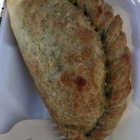 Curried cauliflower pasty (vg) at Lighthouse Café in South Shields