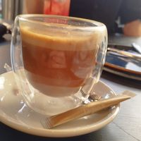 Oat cappuccino at One Nation in Munich