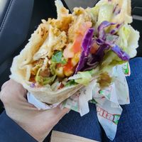 Felafel wrap was small for $14. But fresh and delicious. at Pita Pit in Napier