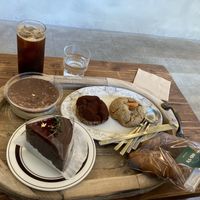 Selection of the first day (we tried more the second day, all were amazing!!)  at On-Ve Vegan Bakery 온비 비건베이커리 in Gyeongju