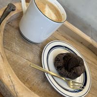 Oreo cream cheese and oat latte  at On-Ve Vegan Bakery 온비 비건베이커리 in Gyeongju