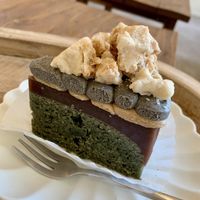 Mugwort red bean sesame cake  at On-Ve Vegan Bakery 온비 비건베이커리 in Gyeongju