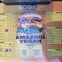 Menu.  at VEG'D - Vegan Burgers - P-Berg in Berlin