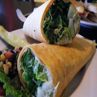 Hummus Wrap. This is so delicious! at The Flaming Icecube Cafe in Boardman