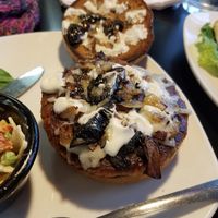 Mushroom burger at The Flaming Icecube Cafe in Boardman
