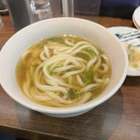 Plain udon (had to tell them vegan)  at Oyajino Kushiya Honten - 新世界おやじの串や 本店 in Osaka