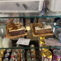 Vegan Biscoff and carrot cakes  at The Long Dog Café in Aberdeen