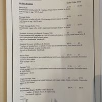 Vegan options clearly labeled  at The Long Dog Café in Aberdeen
