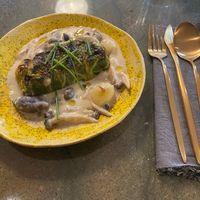 Buckwheat and mushroom stuffed napa cabbage  at Musubu Cafe in Porto