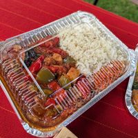 Takeaway buffet food at CoffeeTalks Cafe in Bloemfontein