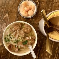 Pho and pickled Eggplants  at Wietnam in Krakow