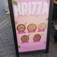 Brizza = Brezel + Pizza at Cafe Romantic in Heidelberg