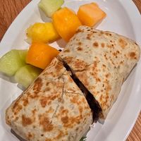 Breakfast burrito without dairy and bacon at LAX - Point The Way Cafe - T6 in Los Angeles