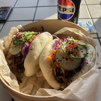 Bao buns with mushrooms   at Bao Bun Latvia in Riga