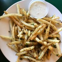 garlic fries at East West Cafe in Sebastopol