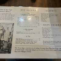 Drinks menu  at Deacon's House Cafe in Edinburgh