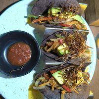 Tacos veganos at Casa del Tunel in Cartagena