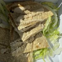 Vegan quesadilla  at Lupe's Cantina Mexicana in Leeds