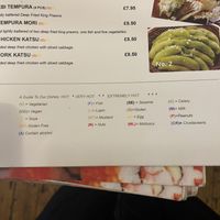 Clear labels throughout    at Nava Sushi in Scarborough