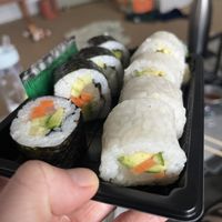 Nori and rice paper vegetarian rolls    at Nava Sushi in Scarborough