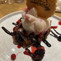 Vegan Waffle and Ice Cream   at Massa's Dessert Cafe in Chorley