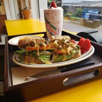 Strawberry milkshake at Cafe ohh good thing - 오굳띵 in Busan