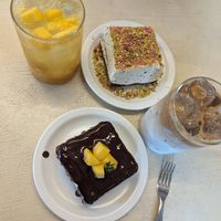 Chocolate cake and very berry cake (with jam inside that you can't see on this picture) at Cafe ohh good thing - 오굳띵 in Busan