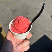watermelon sorbet at Little Venice in Rhodes