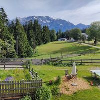 Aussicht vom Balkon  at Naturhaus Lehnwieser in Ramsau Am Dachstein