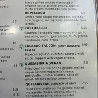Vegan options on menu   at 5 Tacos & Beer in Walnut Creek