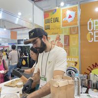 Very tasty vegan cheese served at the vegfest - ideal for those who want to go vegan but are afraid to miss cheese   at ÓPCÊVeg - Queijos Veganos  in Belo Horizonte