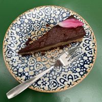 Raw coffee cake  at Tradgardscafe - Slottstradgarden Ulriksdal in Solna